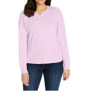 NWT Buffalo David Bitton Ladies' Notch Neck Blouse Lavender Size L $70 i223